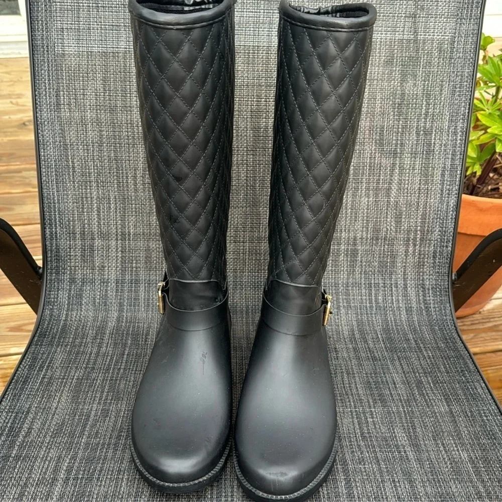 🍍 GUESS Los Angeles LuLue Mid Calf Quilted Rain Boots Women's USA 9 M🍍BT2